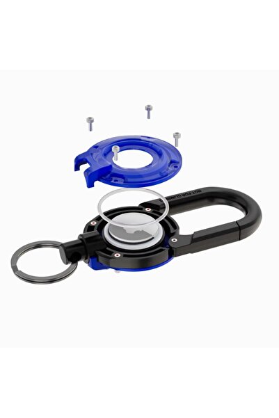 REDz Accessories Carabiner Case for Apple Airtag, Key Ring, Shockproof, Stainless-steel, Blue