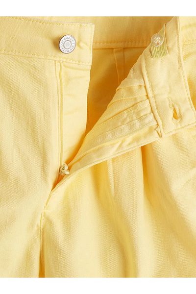 LC Waikiki Lcw kids yellow adjustable elastic waist girls' shorts