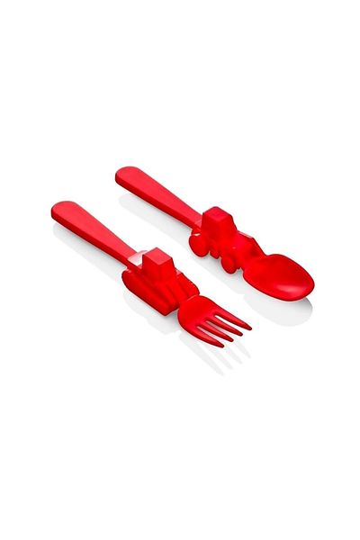 Hanedanev Children's Baby Food Food Fork Spoon Set 2-Piece Fork Spoon Set for Kids Toddlers