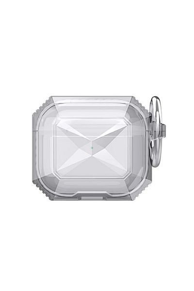 REDz Accessories Husă pentru Apple Airpods Pro, rezistentă la șocuri, carabină, silicon transparent