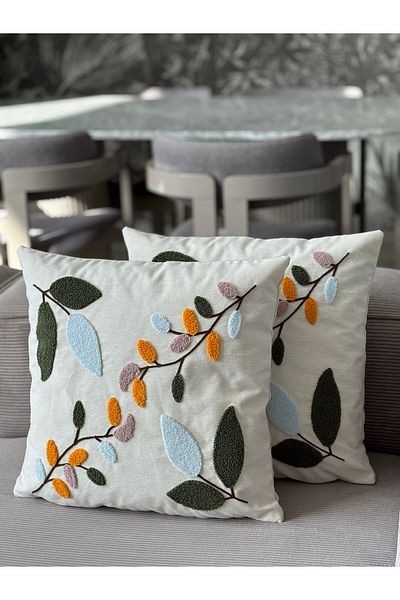 Skhome Husă de pernă brodata Ivy Punch 1 bucată 43x43cm (PNC-127)