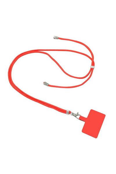 REDz Accessories Șnur pentru suport de telefon, material textil, reglabil, încuietori cu cheie, roșu