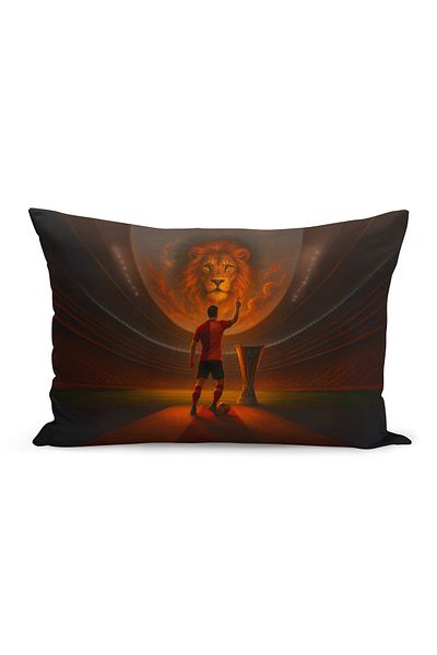 Bertille Home Copil Bebeluș Galben Roșu Fan Fotbal Seria Husă de pernă (Husă de pernă)
