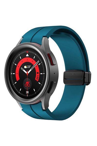 REDz Accessories Soft Magnet Strap, Sport For Samsung Galaxy Watch 4/5/5 Pro/6, Silicone, Turquoise