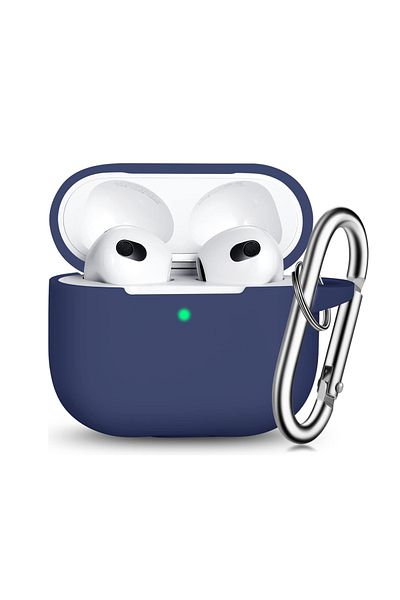 REDz Accessories Apple Airpods 3 Case, Silicone, Shockproof, Navy Blue