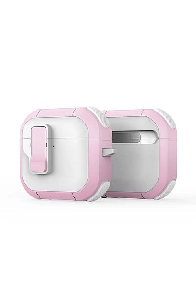 REDz Accessories Husă de protecție pentru Airpods 4, TPU PC, alb/roz