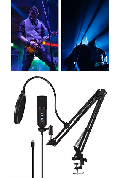 Onda Επαγγελματικό μικρόφωνο συμπυκνωτή στούντιο LRu700, ρυθμιζόμενο boom, δυναμικό εύρος: 117db,