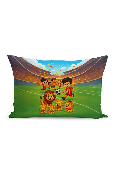 Bertille Home Copil Bebeluș Galben Roșu Fan Fotbal Seria Husă de pernă (Husă de pernă)