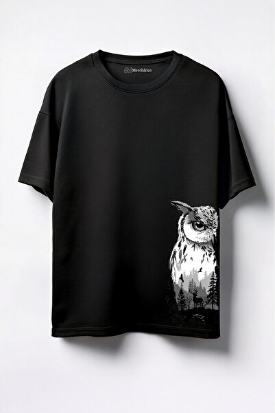 Merch&ice Bufniță HP imprimate Unisex Oversize T-Shirt