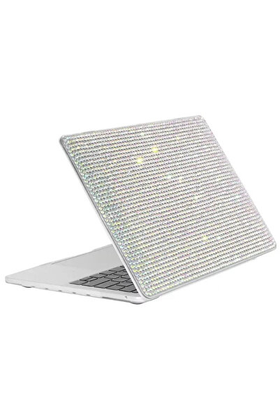 REDz Accessories Carcasă Diamond, cu strasuri, compatibilă cu MacBook Touchbar Air 13", design strălucitor, transparentă