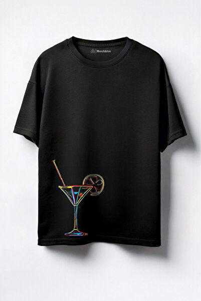 Merch&ice Πολύχρωμο μπλουζάκι με στάμπα Cosmopolitan Unisex Oversize