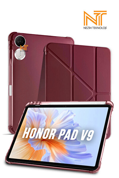 Nezih Case Honor Pad V9 Uyumlu Tri-Folding Kalem Bölmeli Uyku Modlu Akıllı Kılıf