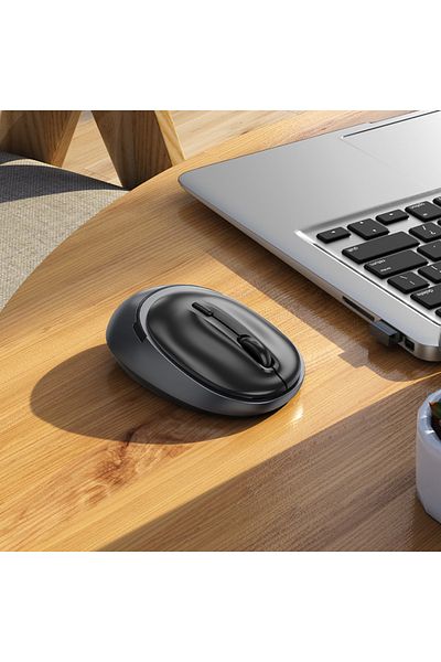 REDz Accessories Hoco GM34 Mouse, Dual 2.4G and Bluetooth Connection, Adjustable DPI, Business Mouse, Black