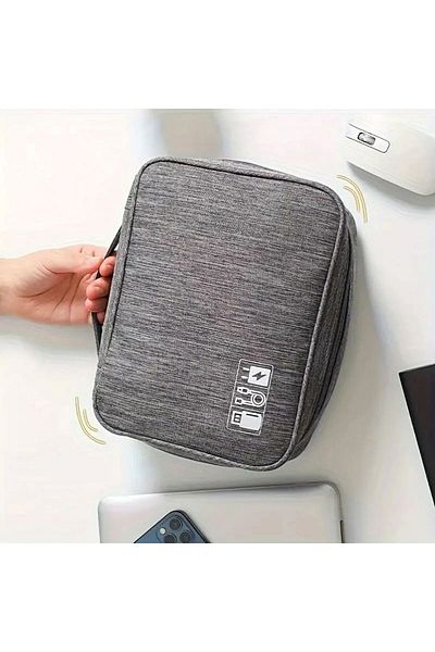 REDz Accessories Laptop Accessories Organizer Bag, Waterproof, Dark Grey