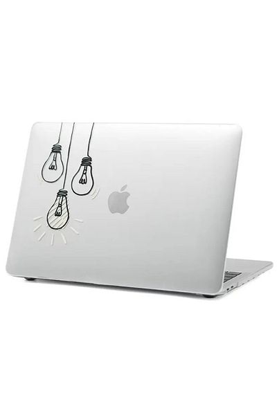 REDz Accessories Carcasă cu becuri, design artistic, compatibilă cu MacBook Touchbar Air 13", transparentă