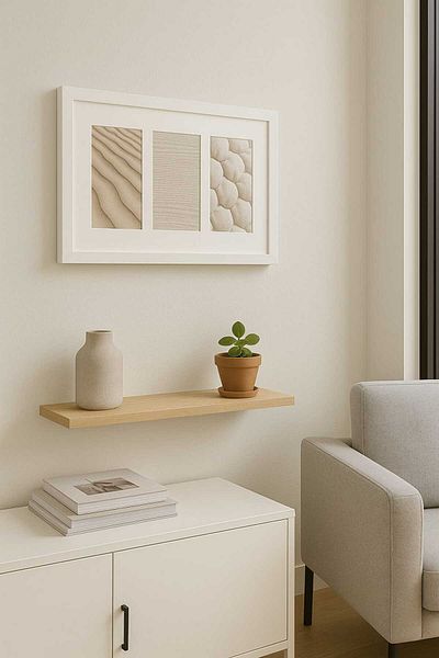 Tuğra Sanat Galerisi 3-Piece Photo Frame Glass 10X15 Collage White Framed with Mat Suitable for Wall and Desktop