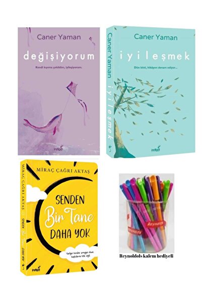 İndigo Kitap Değişiyorum / İyileşmek / Senden Birtane Daha Yok Renkli Kalem H...