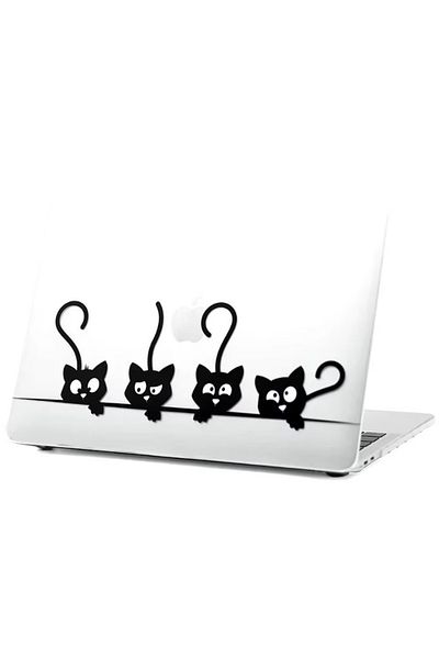 REDz Accessories Husă pentru pisici, design vesel, compatibilă cu MacBook New Pro 13", protecție eficientă, transparentă