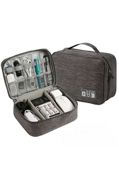 REDz Accessories Laptop Accessories Organizer Bag, Waterproof, Dark Grey