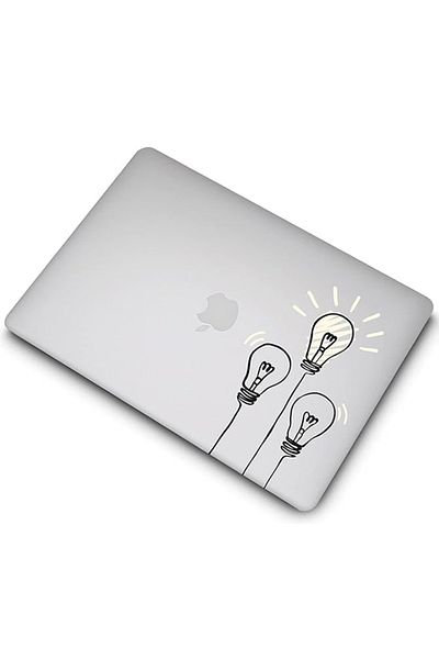 REDz Accessories Carcasă cu becuri, design artistic, compatibilă cu MacBook Touchbar Air 13", transparentă