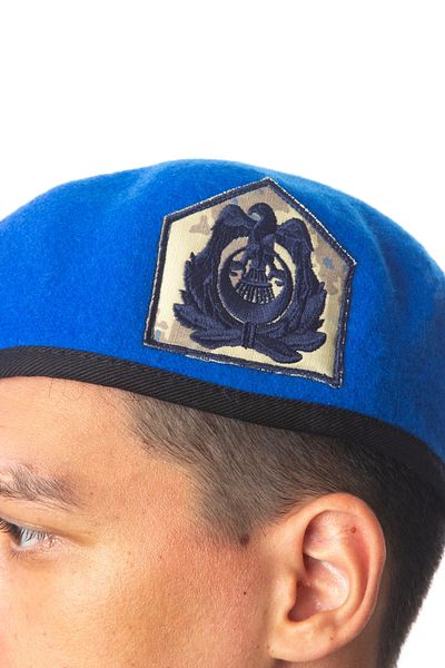 İZMİR ASKERİ MALZEME Air Force Officer Blue Colored Cockade Airman Blue Beret
