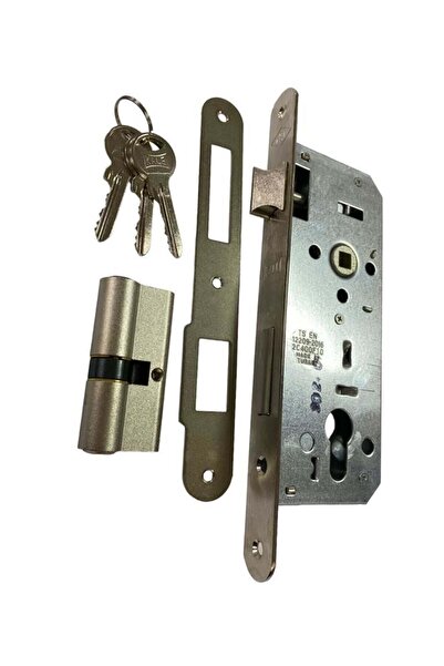 Mestore قفل باب اسطواني نيكل 15 R 40 مم Kale Oval - 9996674775645