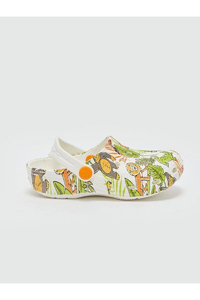 LC Waikiki Lcw Steps White Printed Boys Beach Sandals