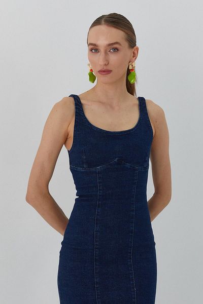 MARKALİSTE Rochie de blugi cu fanta albastra