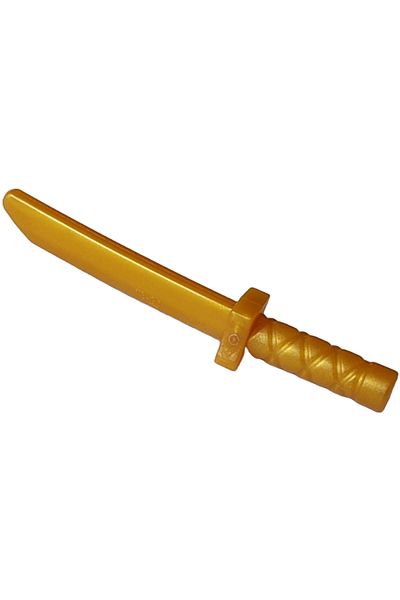 LEGO Moc Custom Akseusar Minifigure Weapon Ninjago Ninja Sword Gold Short Katana Shamshir 1Pcs