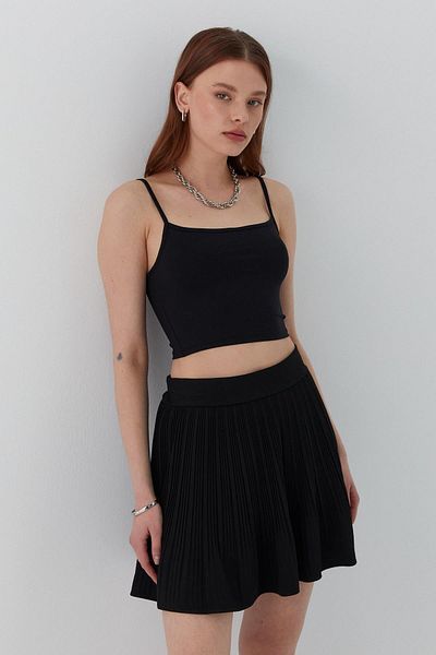 MARKALİSTE Fusta cu pantaloni scurți negru