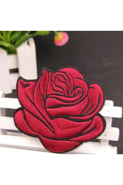 Choice Red 5pc New Roses Decals Iron Cloth Patch Patch High-end Garment Accessories Fabric Patch Multi-colo