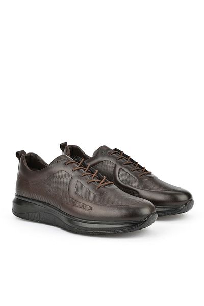 Ziya , Men's Genuine Leather Comfort Shoes 151123Z3659 Brown