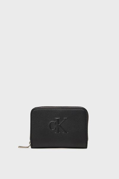 Calvin Klein Embossed Logo Zipper Wallet Lv04K1004Gub1 Wallet Lv04K1004G Ub1