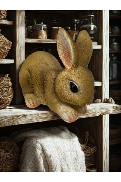 İki Cadı Tasarım Tavşan Biblo Heykel Polyester Obje