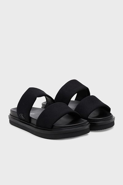 Calvin Klein With Logo Cotton Double Strap Sandals Ym0Ym012220Gj Men's Sandals Ym0Ym01222 0Gj