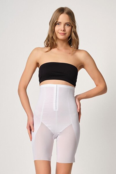 Beruflic White Mi Angel 2928 Front Agraflı Tulle Paçalı Laser Corset