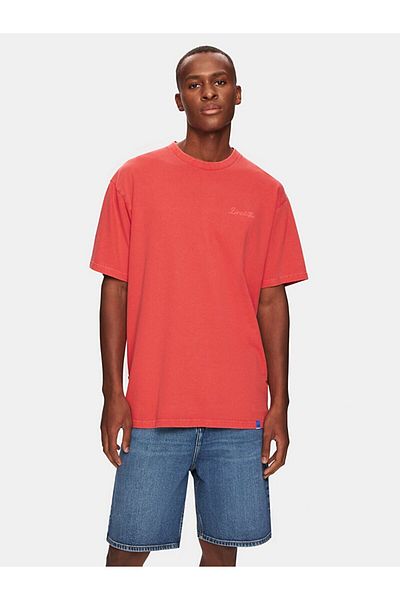 Ltb Red Men's T-Shirt with Back Printed with Washable Back