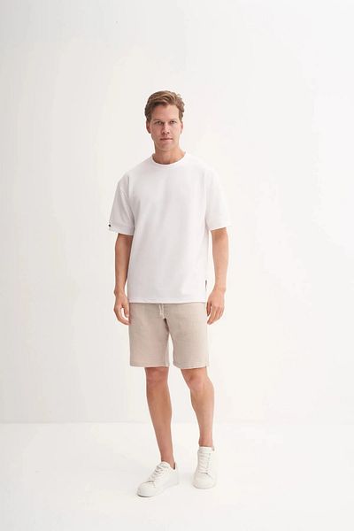 Cazador Ανδρικό μπλουζάκι White Jazz 4106 Bis Yk 25yceeo04106-100