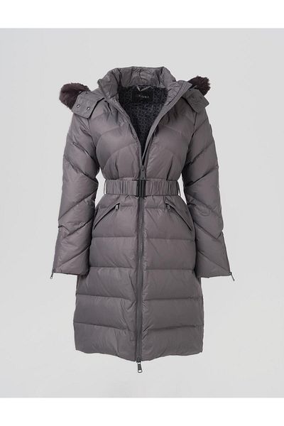 Kayra Removable Hooded Goose down Coat Smoked
