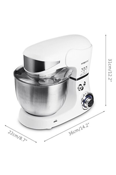 SOKANY Stand Mixer, 5 liters, 1000 watts, Multi-function Kitchen Machine, with Lid Splash-Proof SC-206