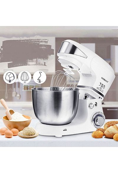 SOKANY Stand Mixer, 5 liters, 1000 watts, Multi-function Kitchen Machine, with Lid Splash-Proof SC-206