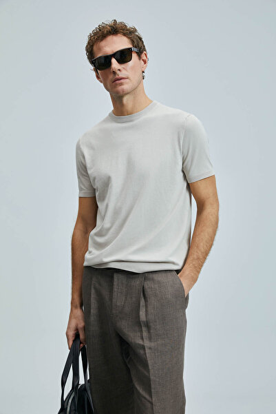 Lufian Tıno Triko Bej Erkek T-Shirt 111090110