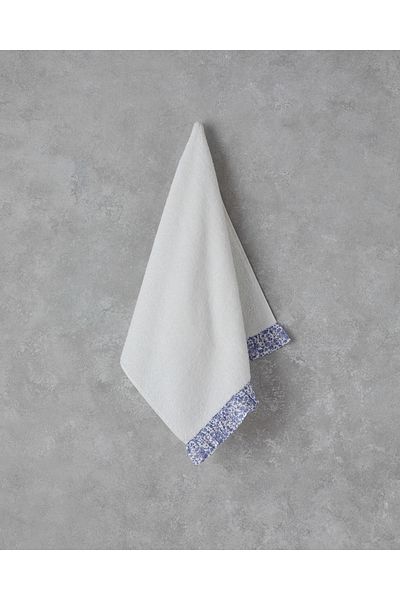 English Home Pure Flowers Cotton Face Towel 50X80 cm Ecru