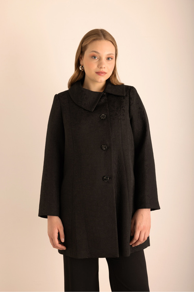 Aker Asimetrik Yaka Kapamalı Kap