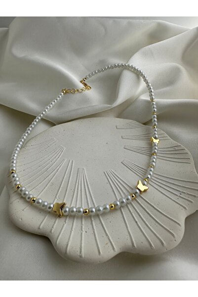 GREENSEA KADIN İNCİ KELEBEK KOLYE