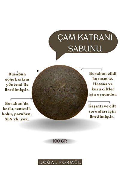 Kozmetigo Çam Katranı Sabunu Doğal ve Katkısız Sabun 100 GR