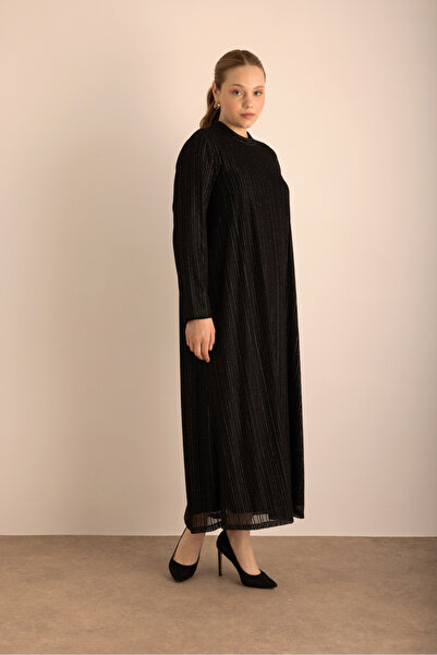 Aker Örme Simli Tül Elbise