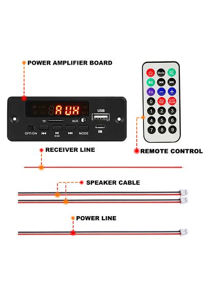 Choice 50w 50w Amplifier 12v Mp3 Decoder Board 25w 5v 18v Bluetooth 5.0 Usb Tf Fm Radio Module For Speaker