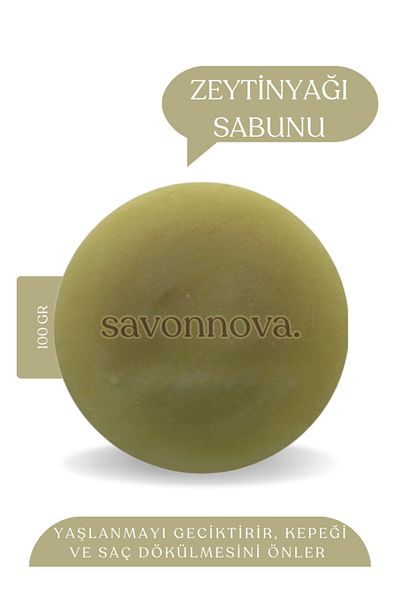 Kozmetigo Natural Olive Oil Soap, Handmade, No Additives Soap for Moist and Shiny Hair 100GR