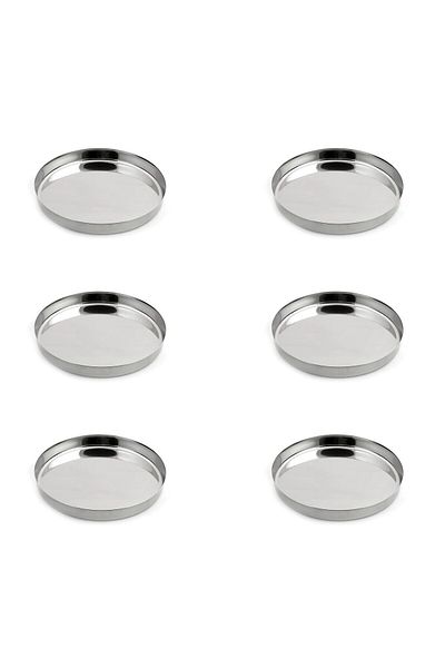 Melrich Stainless Steel 6 Pcs Dinner Plate - 26cm